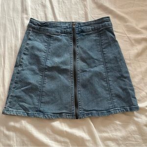 Forever21 Denim Zip up Mini Skirt